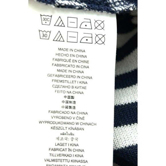 Michael Kors Women Sz 1X Dress Midi Navy Stripe Knit Asymmetric Sleeveless E1 - Picture 12 of 12